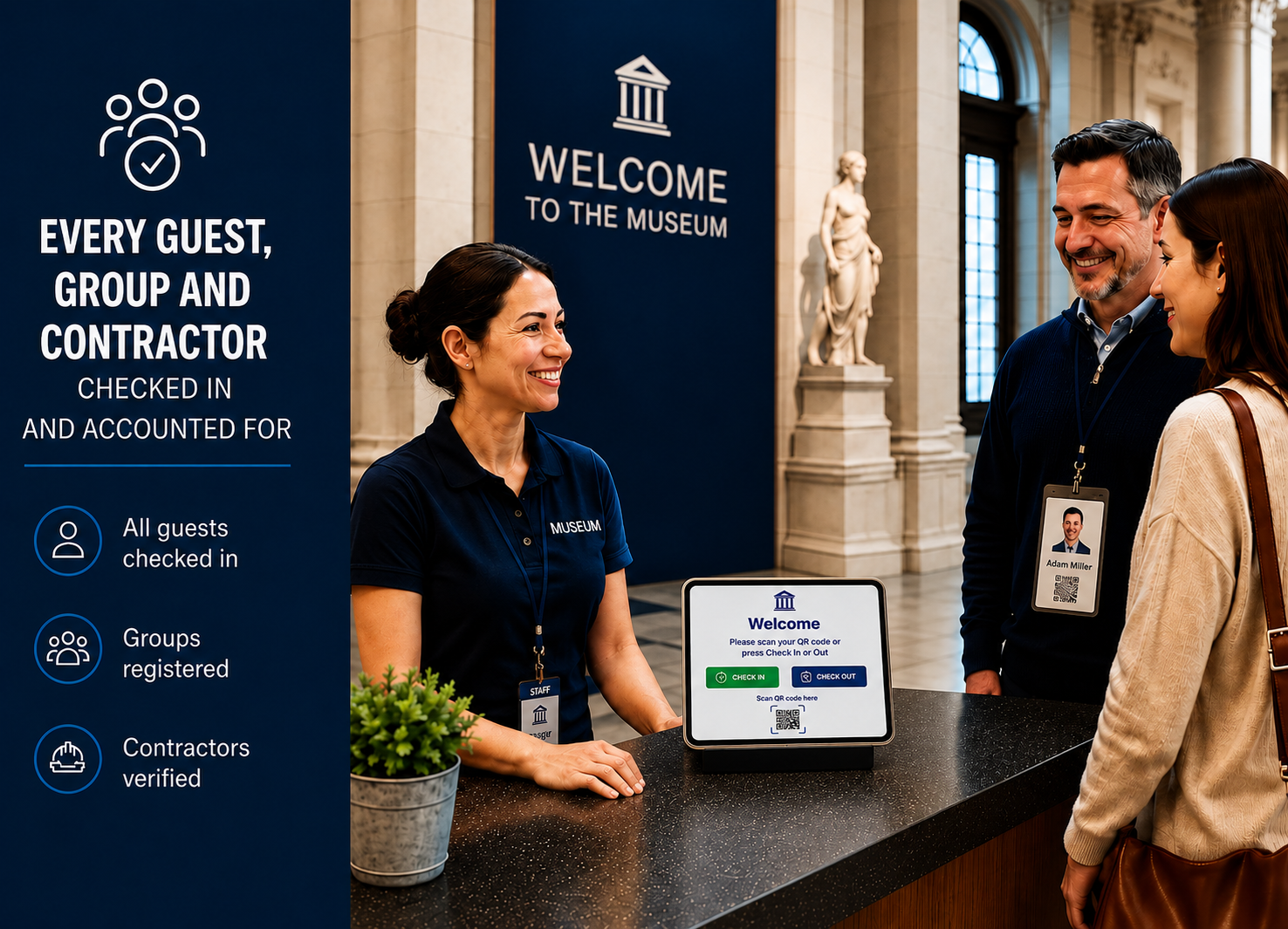 Visitor management at a museum