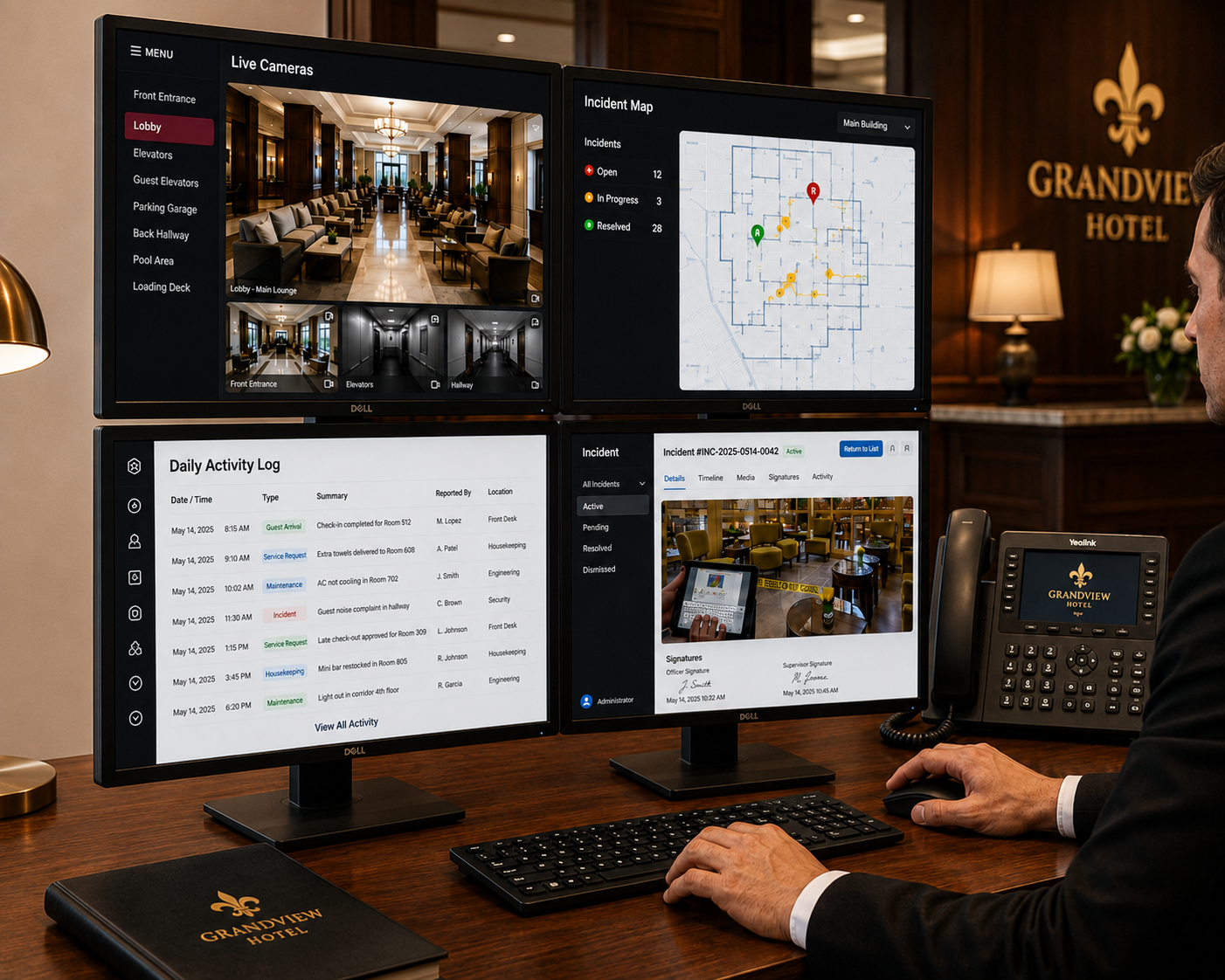 MS SHIFT security command center dashboard